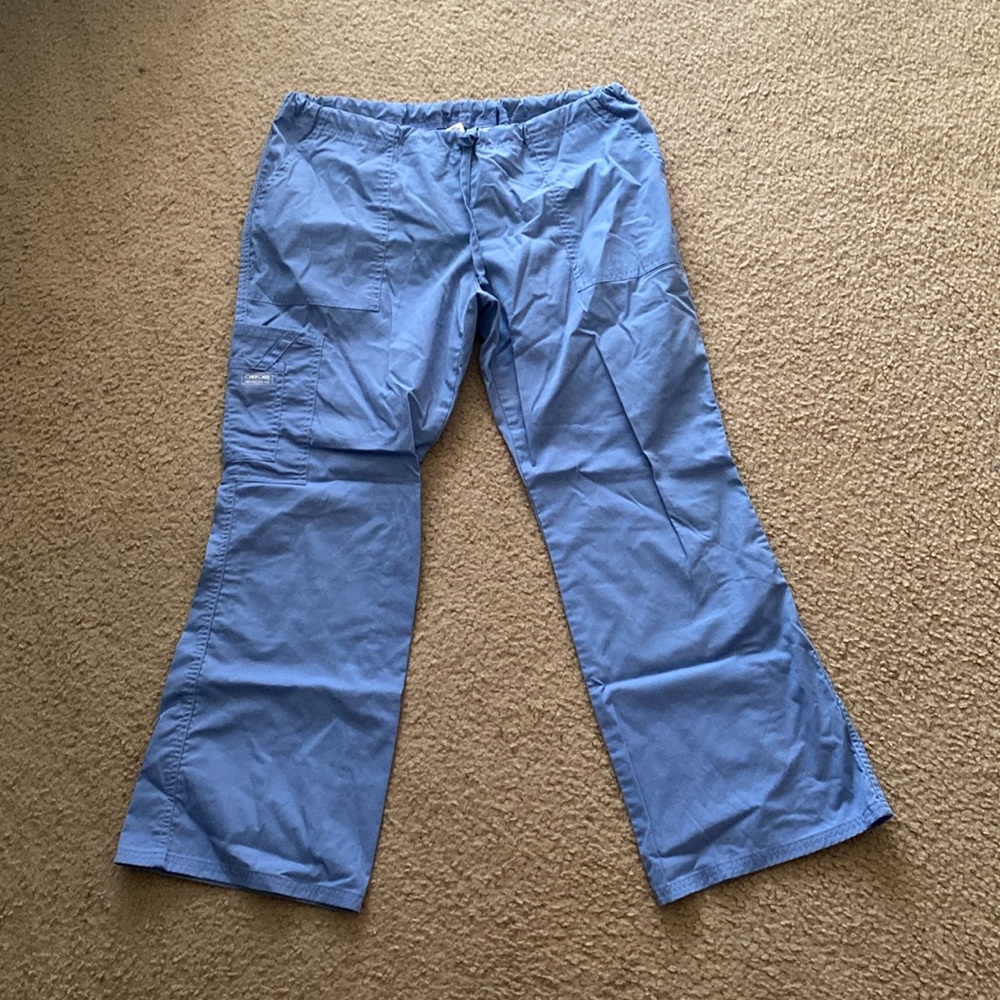 Blue scrub pants size M petite